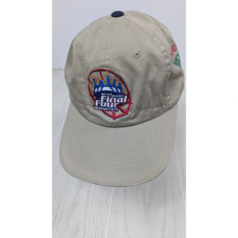 NCAA 2000 Final Four Indianapolis Hat Cap Tan Michigan State Florida WI Carolina